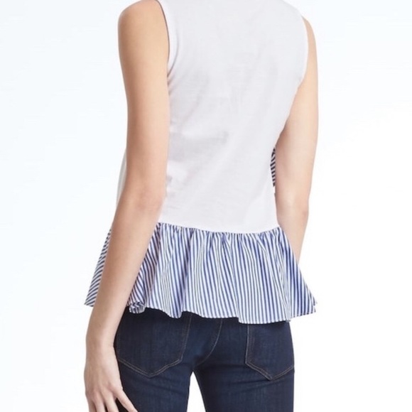 BANANA REPUBLIC White Ruffle Sleeveless Top - Picture 2 of 9